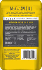 Tiki Cat Special Fussy Mousse, Duck Liver & Egg, Specially Formulated to Support Healthy Digestion, Functional Wet Cat for Adult Cats
