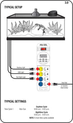 Zilla Reptile Pet Habitat Lighting & Terrarium Heat Power Center Timer, Digital