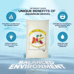 Nature’s Ocean Marine White Sand - 20 lbs - Natural Aquarium Substrate, Supports Water Balance & pH, Ideal for Freshwater, Marine & Reef Tanks
