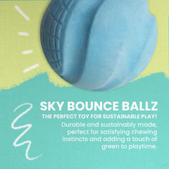 Snugarooz Sky Bounce Ballz Dog Toy – TPR High-Bouncing Fetch Balls – Floats on Water – Durable & Fun for Dogs of All Sizes