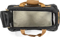 Sherpa Element Travel Pet Carrier, Airline Approved, Padded & Washable, Includes Mesh Windows & Spring Frame, Black and Tan, Large