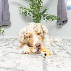 Skinneeez Extreme Quilted Fox - Durable, Stuffing Free Dog Toy with 4 Layers of Diamond Stitched Fabric & 2 Squeakers- Ideal for Medium and Large Aggressive Puppies and Dogs