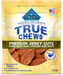True Chews - Blue Buffalo True Chews Premium Jerky Cuts Dog Treats, Made in the USA with Natural Ingredients, Duck