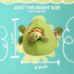 Snugarooz Hide and Seek Reef Plush Dog Toy with Repair Patch – 4-in-1 Soft & Durable Set for Chewing, Snuggling & Interactive Play – Made from Recycled Materials