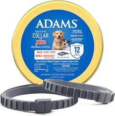 Flea & Tick Collar Plus for Dogs & Puppies |2 Pack |12-Month Protection |One Size Fits All Dogs & Puppies 12 Weeks and Older |Kills Fleas and Ticks |Repels Mosquitoes