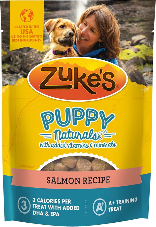 Zuke's Puppy Naturals Bag of Soft Puppy Treats for Training, Natural Dog Treats Bites with Salmon Recipe