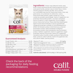 Catit Recipes Double Fusion Kitten Food – Chicken Recipe, 96% Animal Protein, Freeze-Dried Raw Toppings, No by-Products, High-Nutrient Wet & Dry Blend for Healthy Growth, 4 lb