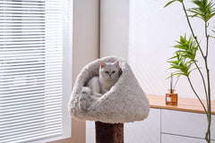 PetPals Cat Bed Made with a Soft Plush Material (Small, Rose Cradle)