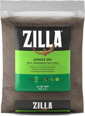 Zilla Pet Reptile Terrarium Substrate Bedding, Jungle Mix, for Frogs, Rainforest Geckos, Toads and Snakes, 24 Quart