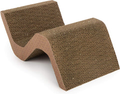 Petlinks Scratcher's Choice Curl Corrugated Cat Scratcher, Catnip Infusion Technology - Brown, Large