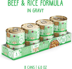 Weruva Puppy, Beef and Rice Formula in Gravy (Pack of 8)