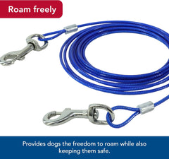 Titan - Coastal Pet Titan Medium Cable Dog Tie Out - Dog Tie Out Cable - Cable Tie Out for Dogs up to 50 lbs - Rust-Resistant Pet Tie Out Cable - Quality Dog Supplies