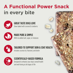 Nulo Functional Granola Bars, Healthy Dog Treats, Oven Baked, Made with Prebiotics and Probiotics, Contains No Added Salt, Sugar, or Molasses, 10 Ounce Bag