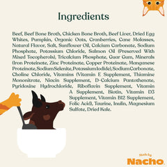 Made by Nacho Wet Cat Food, Cuts in Gravy, Limited Ingredients, Grass-Fed Grain Finished Beef Recipe with Bone Broth for Extra Hydration, (12) 3 oz. Pouches