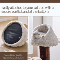 PetPals Cat Bed Made with a Soft Plush Material (Small, Rose Cradle)
