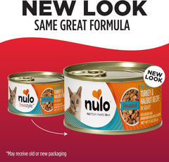 Nulo Freestyle Turkey & Halibut Shredded Wet Canned Cat Food, 3 Ounce (Pack of 24)