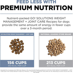 Go! Solutions Weight Management + Joint Care, Grain-Free Dry Dog Food, Chicken Adult and Senior Recipe