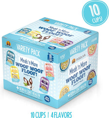 Weruva Meals 'n More Natural Wet Dog Food, Woof Woof Floof! Skin & Coat Health Variety Pack(Pack of 10)