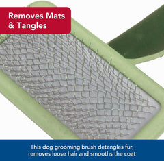 Safari Dog Soft Slicker Brush - Dog Grooming Brush for Shedding - for Dogs with Short, Medium and Long Hair