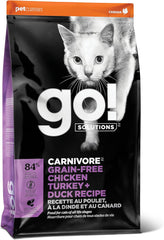Go! Solutions Carnivore, Grain-Free, Protein Rich Dry Cat Food, Chicken, Turkey and Duck Recipe