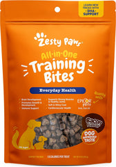 Zesty Paws Training Treats for Dogs - Training Treats for Puppies - Hip, Joint & Muscle Health - Immune, Brain, Heart, Skin & Coat Support - with Fish Oil Omega 3 Fatty Acids - Bacon Flavor – 8oz