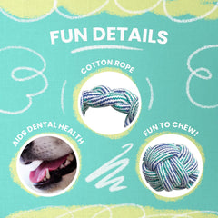 Snugarooz Feel'N Knotty Cotton Rope Dog Toy – Braided Design for Tug of War - Perfect for Large Breeds to Stay Active - Engaged and Entertained