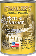 Evanger's Heritage Classics Chicken & Rice Jumbo for Dogs - 12, 20.2 oz Cans