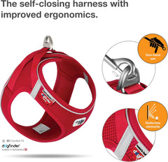 Curli Magnetic Vest Harness Air-Mesh Red