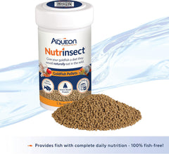 Aqueon Nutrinsect Fish-Free Fish Food, Goldfish Pellets, 1.76 oz