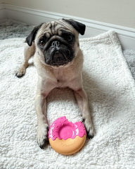 Nylabone Donut Power Chew Toy for Dogs, Dog Toys for Aggressive Chewers, Bacon Glazed Flavor