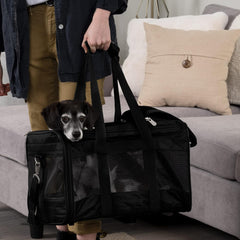 Sherpa Original Deluxe Travel Pet Carrier, Airline Approved & Guaranteed On Board - Black