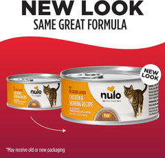 Nulo Freestyle Cat & Kitten Wet Pate Canned Cat Food, Premium All Natural Grain-Free, with 5 High Animal-Based Proteins & Vitamins to Support a Healthy Immune System and Lifestyle 5.5 Oz (Pack of 24)