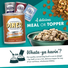 Fromm Diner Favorites Louie's Chicken & Pasta Stew Dog Food - Premium Wet Dog Food - Chicken Recipe - Case of 12 Cans