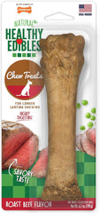 Nylabone Healthy Edibles Natural Dog Chews Long Lasting Roast Beef Flavor Treats for Dogs