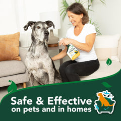 HERO PET Vet's Best Natural Indoor Flea and Tick Spray – Dog Flea and Tick Treatment for Home, Plant-Based Formula with Natural Oils, Kills Fleas, Eggs & Ticks on Contact, Made in USA, Cotton Spice, 32 oz