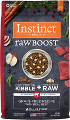 Instinct Raw Boost, Natural Dry Dog Food with Freeze Dried Pieces, High Protein, Grain Free Recipe - Real Beef