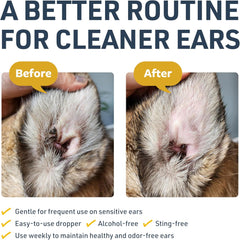 Veterinary Formula Clinical Care Ear Therapy – Cat and Dog Ear Cleaner to Help Soothe Itchiness and Cleans The Ear Canal from Debris and Buildup That May Cause Infection