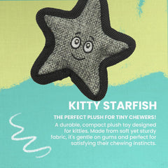 Snugarooz Kitty Starfish Toy with Catnip – Plush Cat Toy, Made from Recycled Materials, Soft & Durable, Crinkle Sounds, Ideal for Chewing and Play