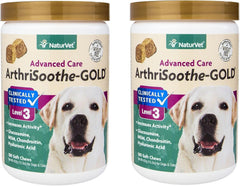 NaturVet 180-Count Clinically Tested ArthriSoothe-Gold Level 3 Advanced Joint Care Soft Chews for Dogs and Cats