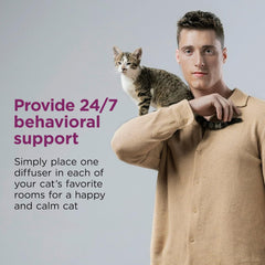Comfort Zone 30 Day Starter Kit: 1 Cat Calming Diffuser & 1 Refill; Cat Pheromones Help Anxiety; Reduce Stress, Urine Marking, Scratching