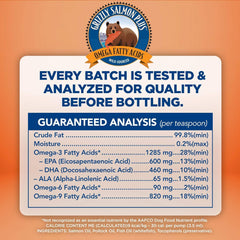 Grizzly Pet Products Salmon Plus Omega 3-6-9 Food Supplement for Dogs and Cats