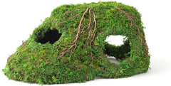 Galápagos Mossy Sapa Corner Hide - The Perfect Reptile Hide for Security and Comfort - A Natural and Secure Hide for Reptiles, Amphibians, and Invertebrates, L10” x W5.5” x H4.5”