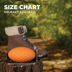 Hound2O Outdoor Dog Toys | Squeaky Football for Dogs, Bright Orange | Durable Toy That Floats for Water Adventures | Interactive Ball for Dogs Made from Non-Toxic Materials