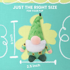 Snugarooz Baby Meadow Gnome Dog Toy with Repair Patch – Crinkle & Squeaky Fun – Perfect for Small Dogs – Made from Recycled Materials