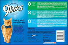 9Lives Seafood & Poultry Favorites Wet Cat Food Variety 5.5 Ounce Can (Pack of 24)