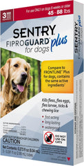 3-PACK SENTRY FiproGuard Plus Flea & Tick Spot-On for Dogs