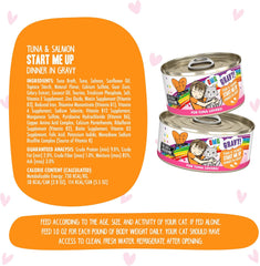 Weruva B.F.F. OMG - Best Feline Friend Oh My Gravy!, Tuna & Salmon Start Me Up with Tuna & Salmon