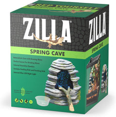 Zilla Spring Cave Décor with Blue LED, Rain Chamber, One Size, ECOM