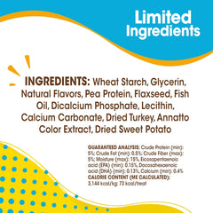 Nylabone Nubz Natural Edible Dog Chew Treats for Puppies, Long Lasting Dog Bones Made in USA, Turkey & Sweet Potato Flavor, for Puppies