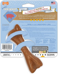 Nylabone Gourmet Style Femur Bone Strong Chew Toy for Puppies, Bacon Flavor, Small - Up to 25 Ibs, 1 Count